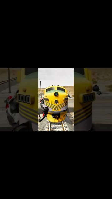 Train VS Ford Raptor – BeamNG Drive #shorts