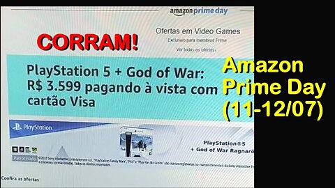 PlayStation 5 + God of War Ragnarok, por R$3.599,00 à vista com cartão Visa (Amazon Prime Day)