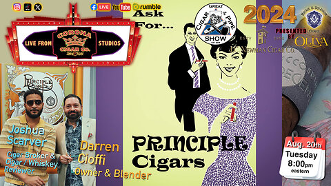 Join the crew as we talk the “art of cigar making” with Principle Cigars.