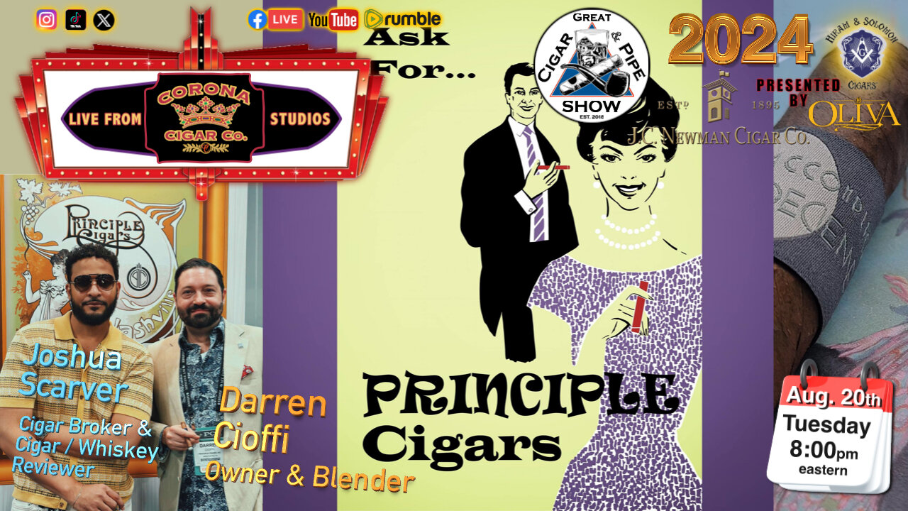 Join the crew as we talk the “art of cigar making” with Principle Cigars.