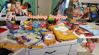 Walmart Haul / Aldi Haul | Stocking Stuffers | Thanksgiving Turkey | Sallys Beauty | Family of 5