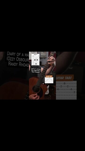 The epic acoustic guitar intro for diary of a madman by ozzy and Randy #shorts