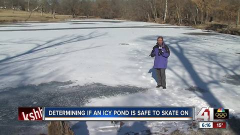 Determining if icy ponds are safe to skate on