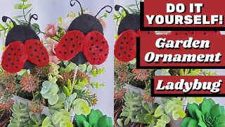 DIY - How to Make Garden Ornament Ladybug