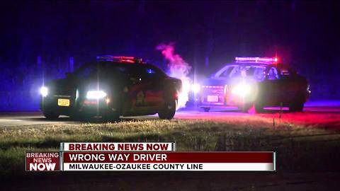 Speeding wrong way driver stopped on I-43