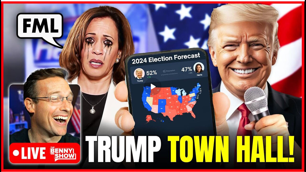 Trump Town Hall LIVE Right NOW After Kamala Chickens Out of Fox Debate in FEAR