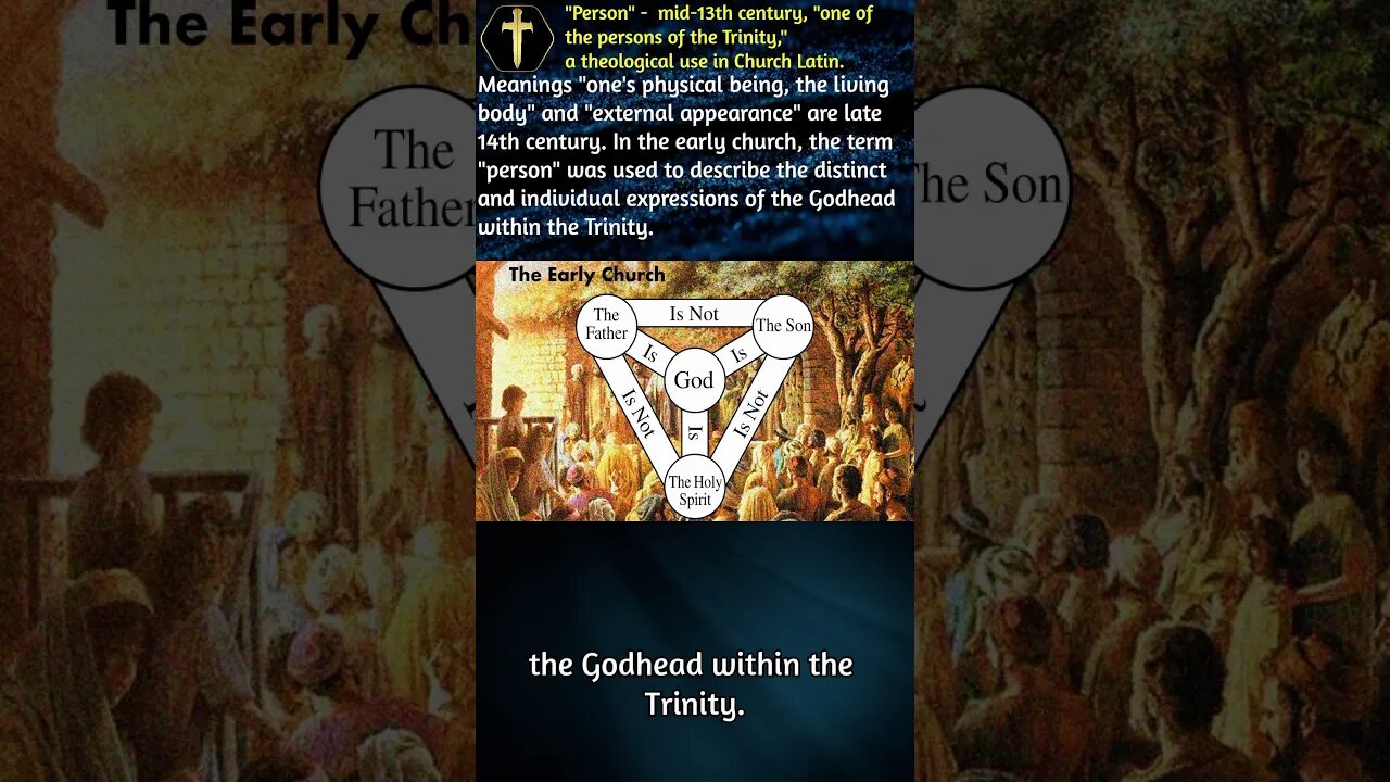 A Short History of the Meaning of "Person" in the Trinity #shorts