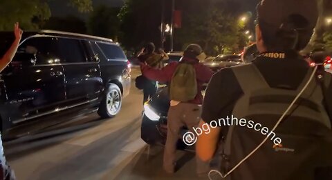 Pro Palestine supporters stopping cars to see if they support Palestine