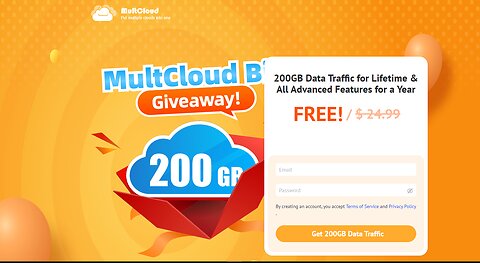 MultCloud 200GB Traffic Giveaway! Claim Now!