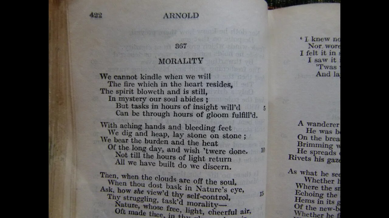 Morality - M. Arnold