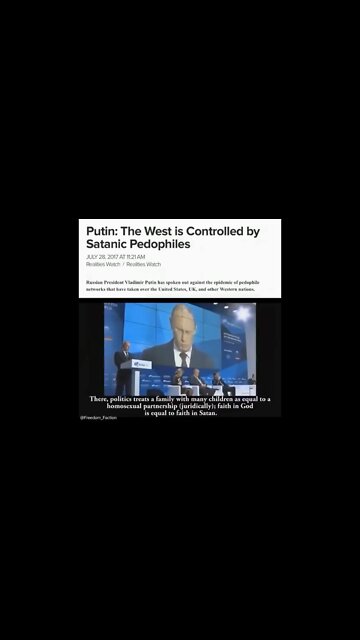 Putin comments on Western civilization