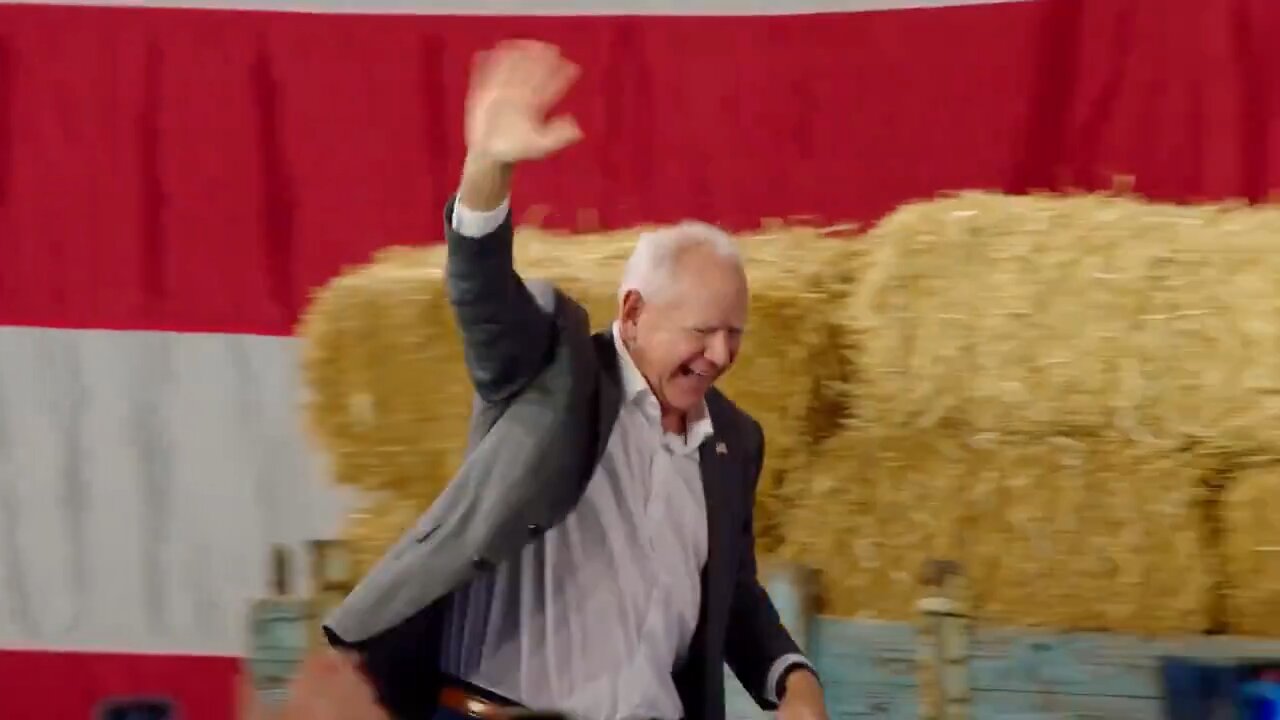 Tim Walz takes the stage in Pennsylvania, displaying behavior that some describe as "clownish."