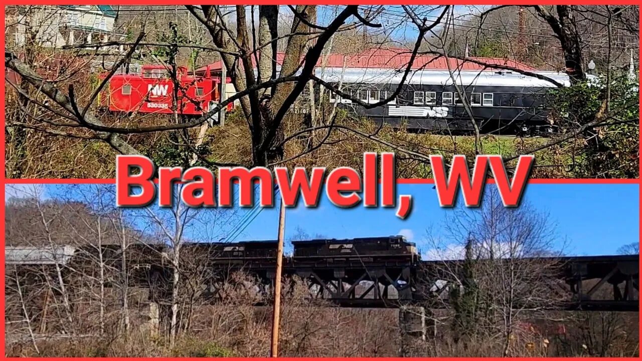 Bramwell West Virginia museum and NS on a Trestle