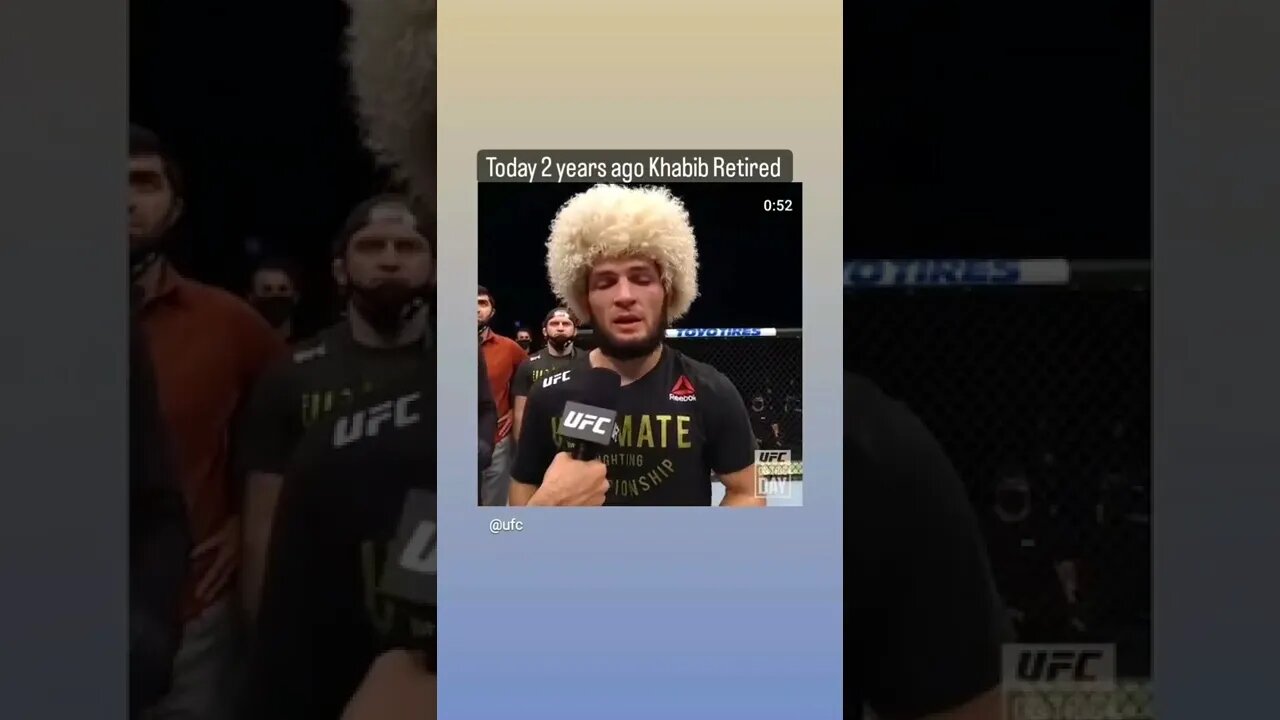 2 years ago today / Khabib retired from the MMA. #thegoat #shorts #tranding #viral