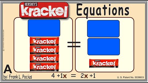VISUAL KRACKEL 4+1x=2x+1 EQUATION _ SOLVING EQUATIONS _ SOLVING WORD PROBLEMS