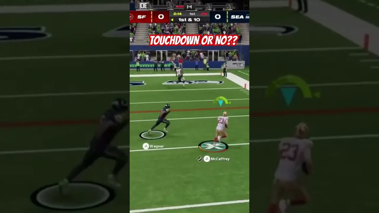 Should this have been a touchdown or was he down at the 1?? #madden24 #fail