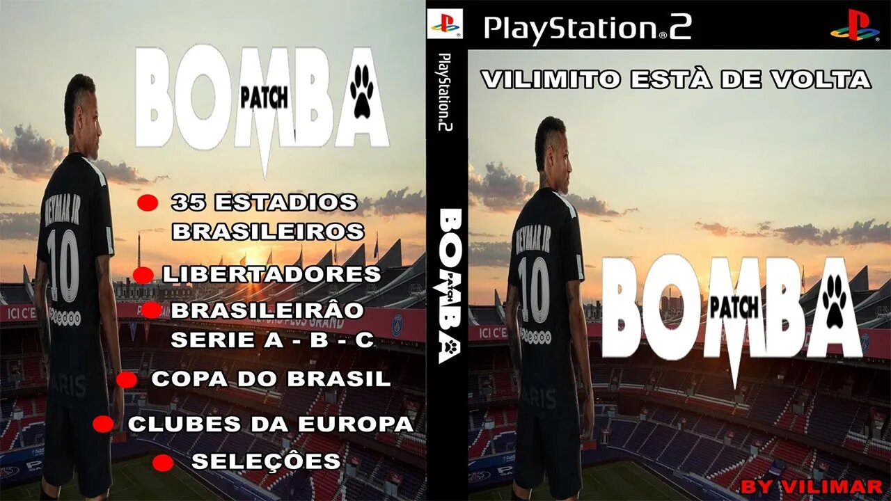 BOMBA PATCH 2023 (PS2) BRASILEIRÃO 100% ATUALIZADO EDITOR BY VILIMAR