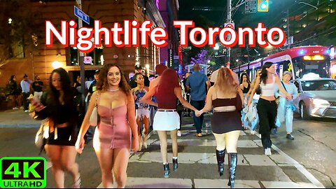 【4K】Friday Night Toronto Nightlife Canada 🇨🇦