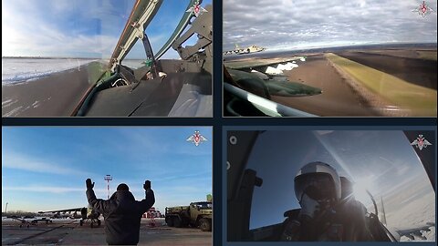 Russian Aerospace Forces' Su-25 assault fighters in denazification combat action