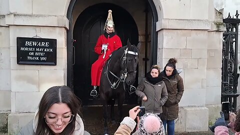 She got biten #horseguardsparade