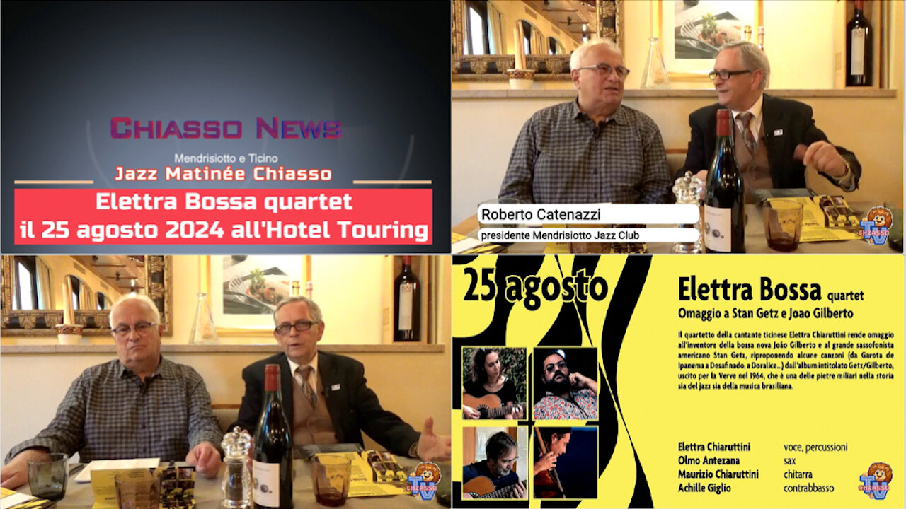 Chiasso News 20 agosto 2024 - Elettra Bossa al Jazz Matinée del 25 agosto