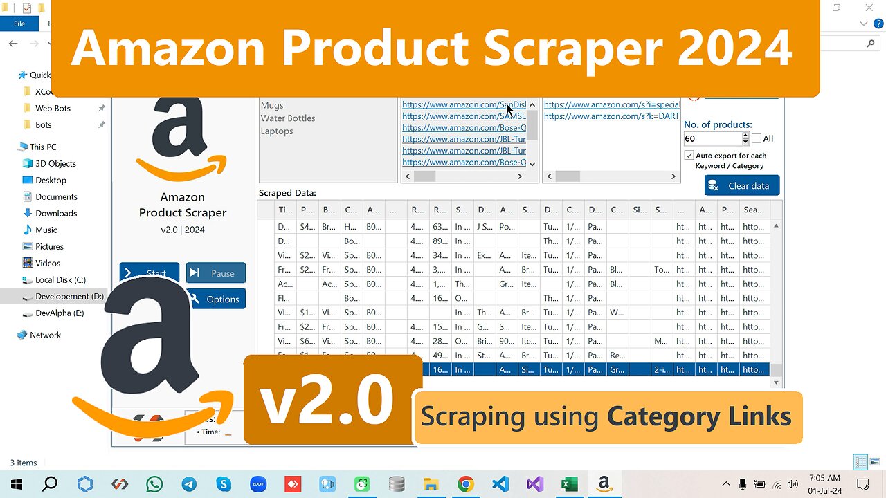 Amazon Product Scraper v2.0 | Extract Products Data from Amazon.com Using Category/Supplier Links