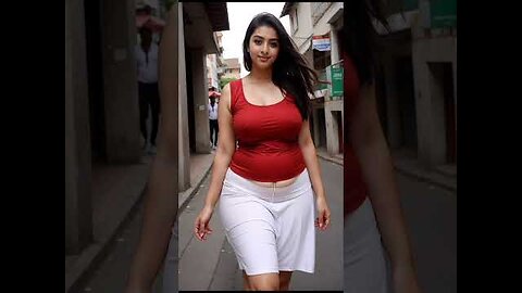 [4K] AI ART Indian Lookbook Gold Glittering Bikini Video [Model Aayushi] at the smart City