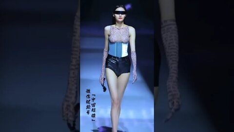 Skinny Chinese Girl Looks Hot Walking Down the Runway