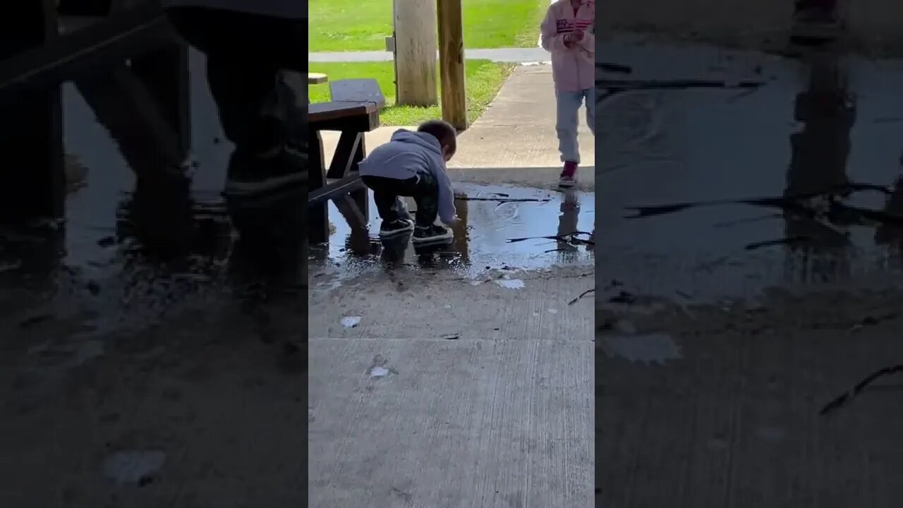 My kids found a puddle:) ￼