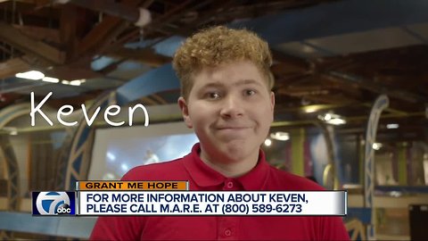 Grant Me Hope: Keven hopes to be adopted by parents who like sports, movies, and animals
