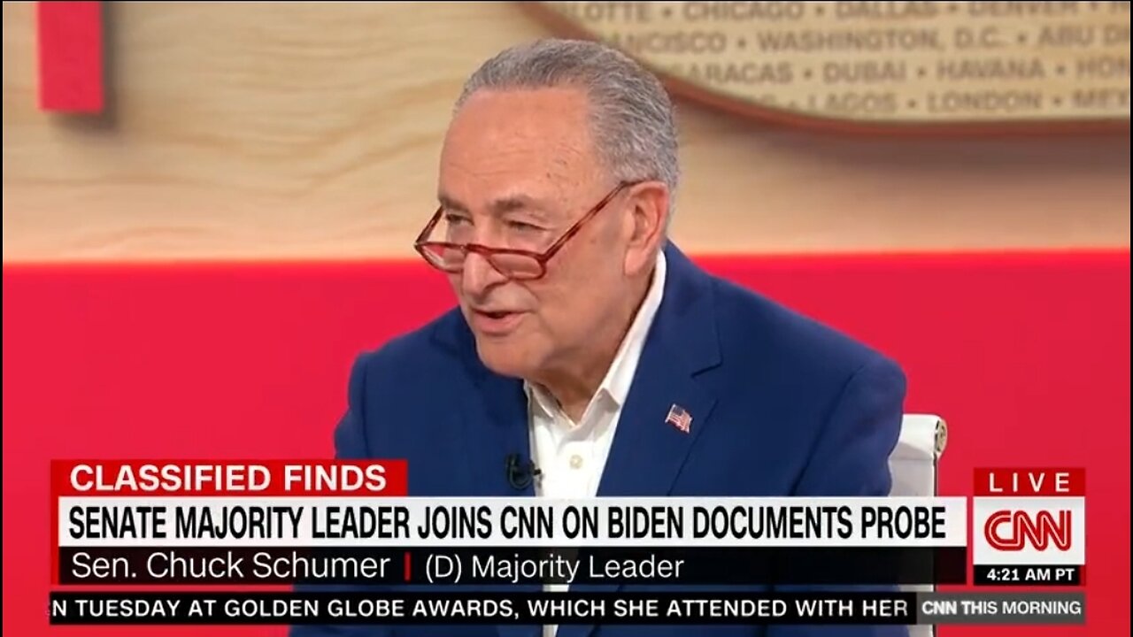 Chuck Schumer Defends Biden: He Cooperated With Docs and Trump Didn’t