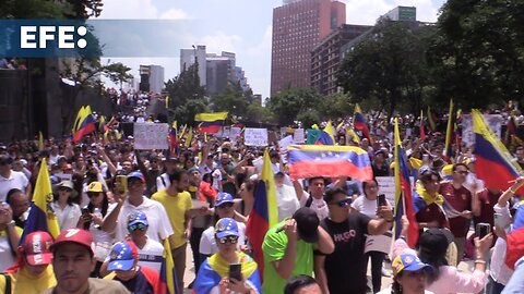 Miles de venezolanos en México denuncian fraude en elecciones y piden a López Obrador postura clara
