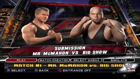 WWE SmackDown vs Raw 2011 Mr. McMahon vs Big Show