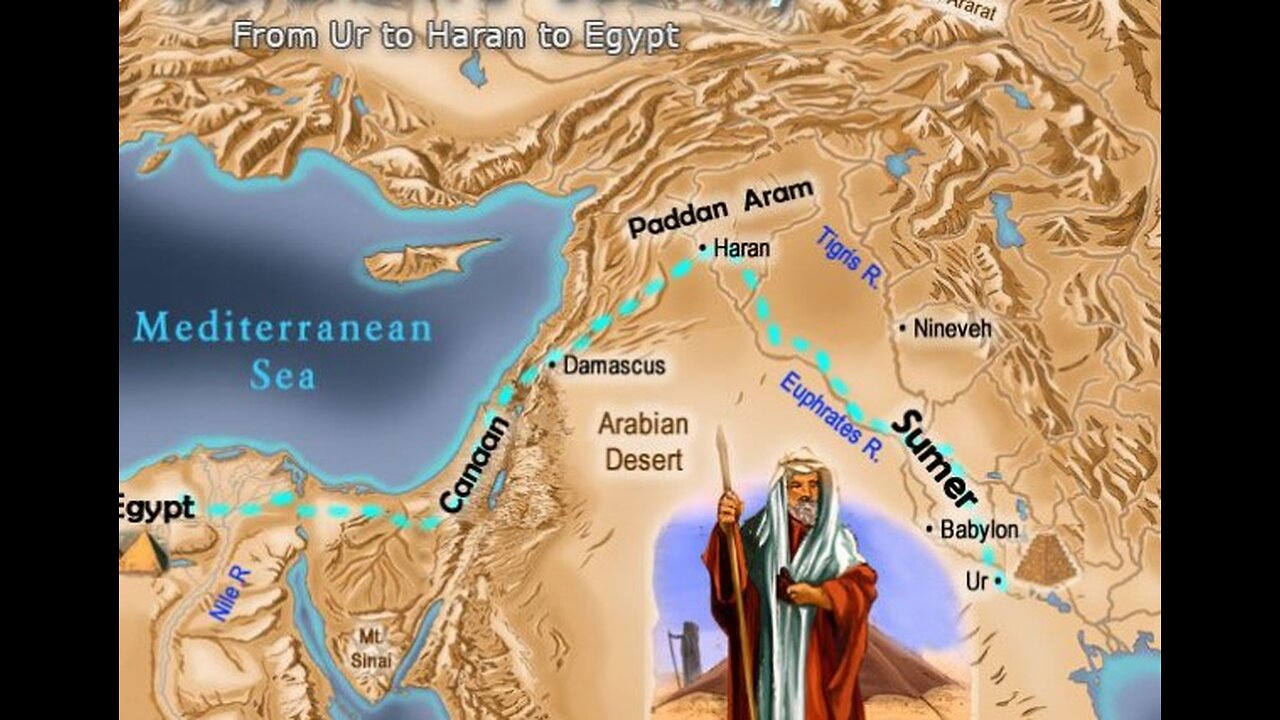 Arbaham from Ur of Chaldea to the promised land