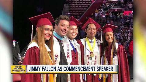 Jimmy Fallon crashes Parkland graduation