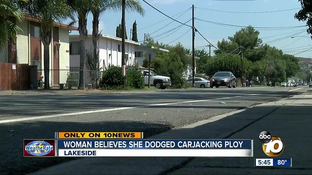 Woman believes she dodged cajacking ploy