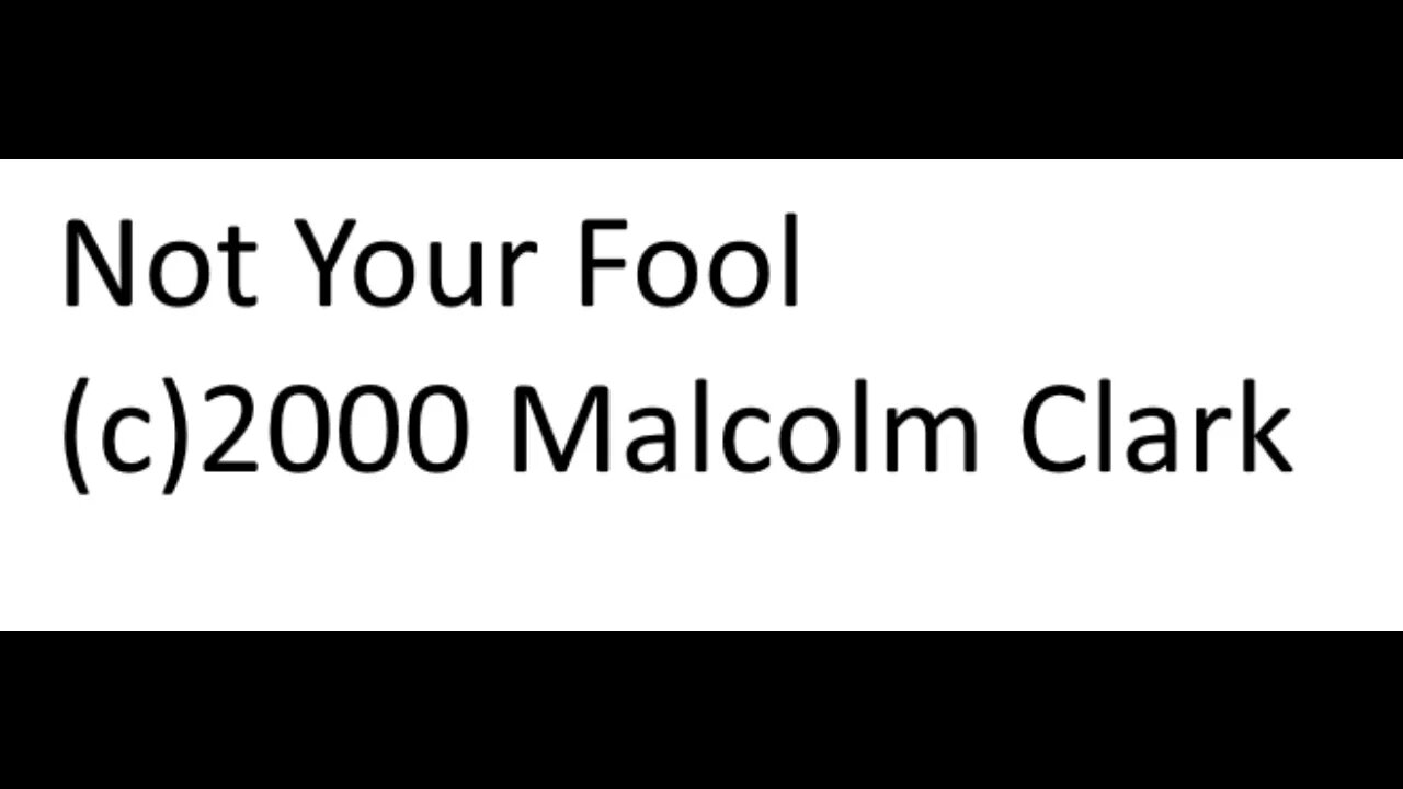 Not Your Fool
