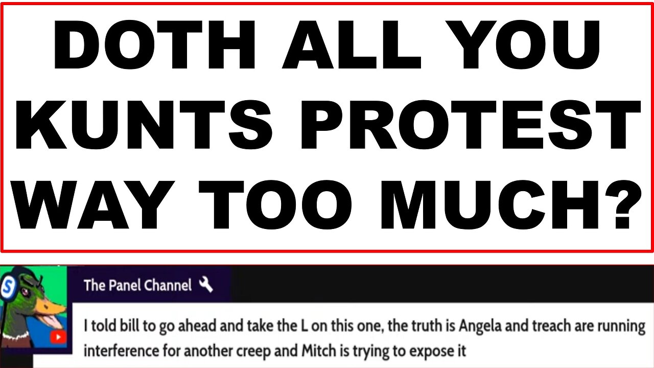 DOTH Y'ALL PROTEST WAY TOO FUKN MUCH