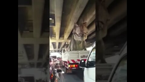 T Rex stuck in traffic #Shorts 🧐