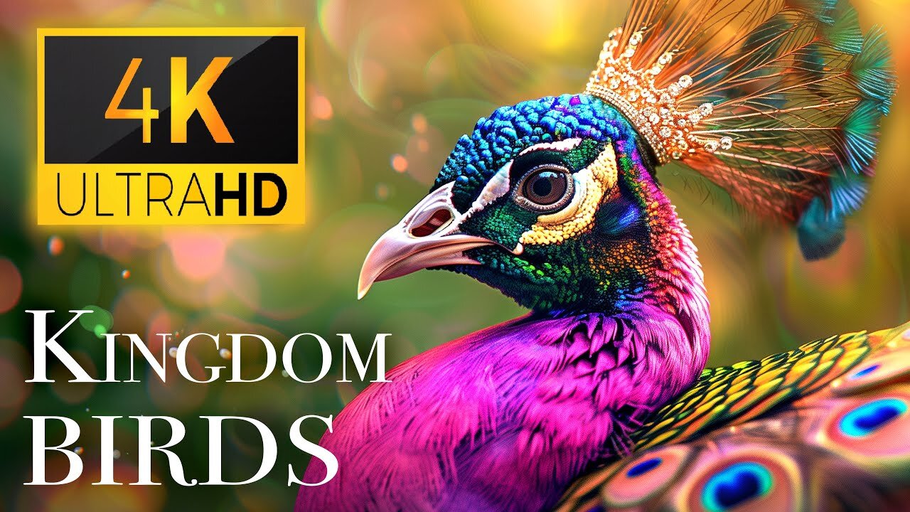 Majestic Kingdom of Birds with Sounds in 4K - Scenic Relaxation Film