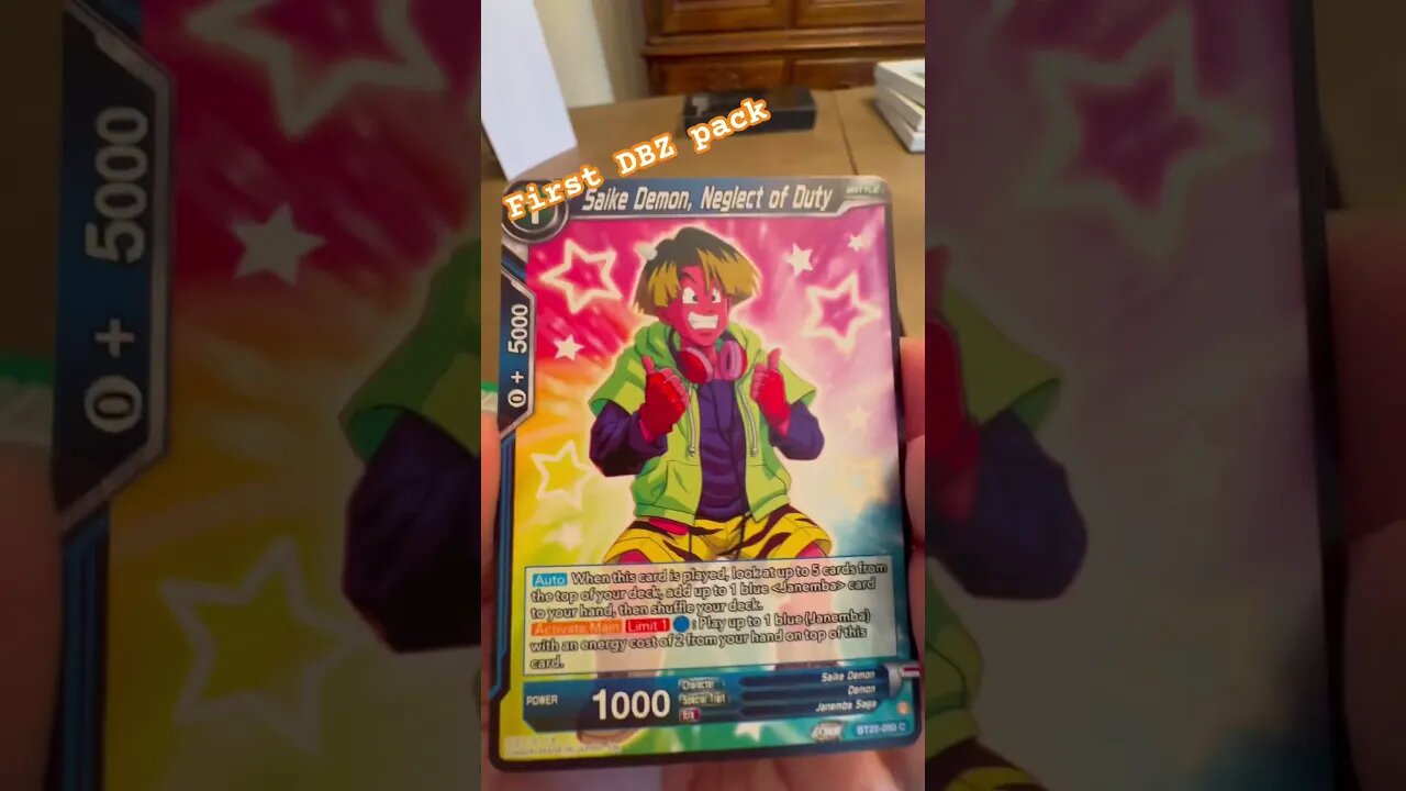 Dragonball Critical Blow Pack - #dbz #dragonball #dragonballz #tcg #ytshorts #youtubeshorts