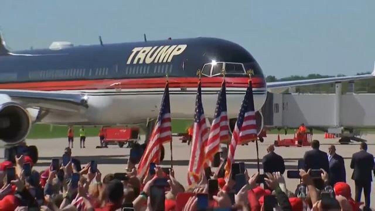 President Donald J. Trump pulled up in Wisconsin in style.