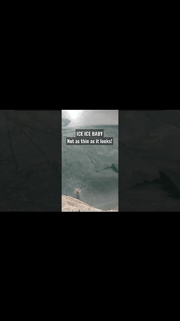 NOT AS THIN AS IT LOOKS! #ice #icebaby #thickice #thinice #shorts #iceicebaby