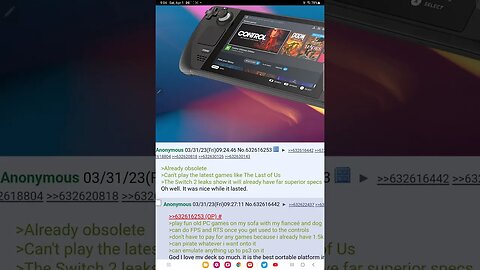 I thought we were done with the steam deck