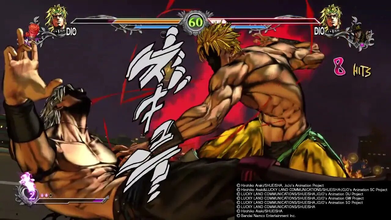 JoJo All-Star Battle R close DIO mirror match