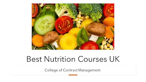 Best Nutrition Courses UK | Online