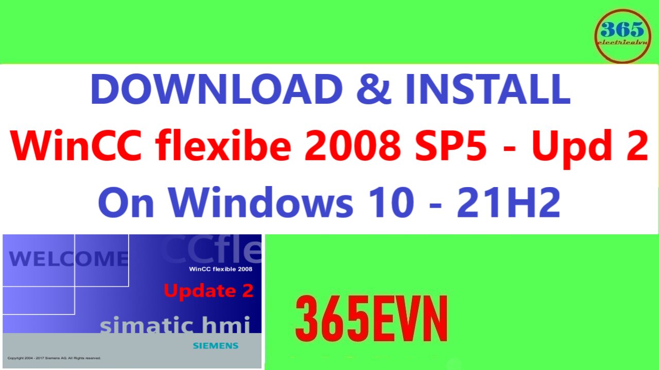 0055- WinCC flexible 2008 sp5 update 2 install on Windows 10 21h2