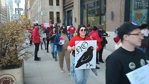 The Bird Union Rally Outside 225 Varick st 3/29 Lander/De La Rosa/Menin