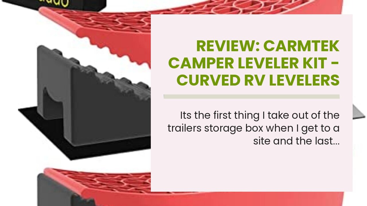 Review: CARMTEK Camper Leveler Kit - Curved RV Levelers with Camper Wheel Chocks for Travel Tra...