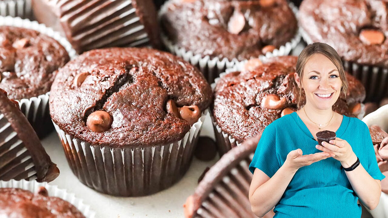 Chocolate Sourdough Muffins